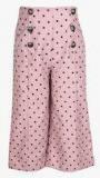 Cutecumber Mauve Printed Regular Fit Culottes Girls