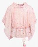 Cutecumber Pink Embellished Kaftan Top Girls