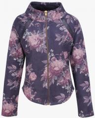 Cutecumber Purple Printed Tailored Jacket girls