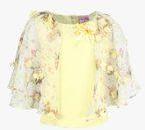 Cutecumber Yellow Printed Party Top Girls