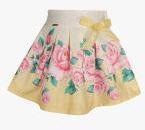 Cutecumber Yellow Printed Skirt girls