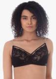 Da Intimo Black Lace Non Wired Medium Non Padded Demi Bra Women