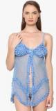 Da Intimo Blue Solid Babydoll Women