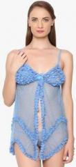 Da Intimo Blue Solid Babydoll women