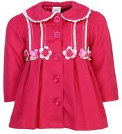 Daffodils Magenta Winter Coat Girls