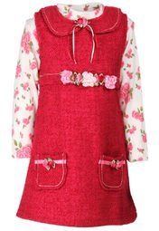 Daffodils Maroon Party Dress girls