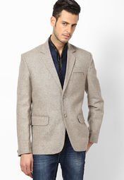 Dastak Beige Blazer Men