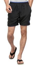 Dazzgear Solid Black Shorts Men