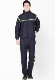 Dazzgear Solid Navy Blue Tracksuit Men