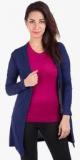 De Moza Blue Solid Shrug Women