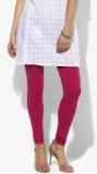 De Moza Magenta Solid Leggings Women