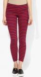 De Moza Navy Blue Striped Leggings Women