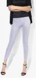 De Moza Silver Solid Leggings Women