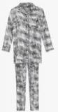 De-nap Grey Printed Night Suit Women