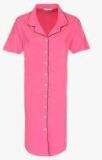 De-nap Pink Solid Sleepdress Women