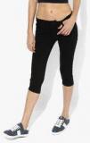 Deal Jeans Black Embellished Capri Women