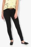 Deal Jeans Black Solid Mid Rise Regular Fit Jeans women