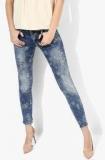 Deal Jeans Blue Printed Mid Rise Skinny Fit Jeans women