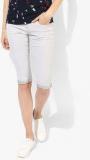 Deal Jeans Grey Solid Capri Women