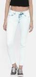 Deal Jeans Ice Blue Solid Mid Rise Skinny Fit Jeans women