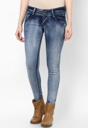 Deal Jeans Light Blue Solid Jeans Women