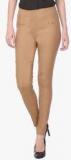 Deewa Beige Solid Jeggings women