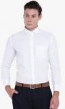 Dennison White Solid Slim Fit Formal Shirt Men