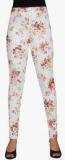 Desi Belle Off White Printed Jeggings Women