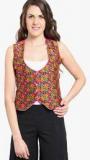 Desi Weaves Multicoloured Printed Vest Women