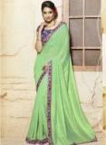 Desibutik Green Embroidered Saree Women