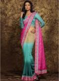 Desibutik Multicoloured Embroidered Saree Women