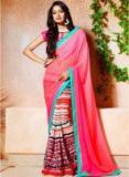 Desibutik Multicoloured Printed Saree Women