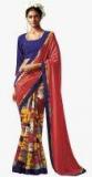 Desibutik Red Printed Saree Women