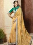 Desibutik Yellow Embellished Saree Women