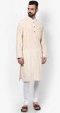 Design House Striped Beige Kurta Men