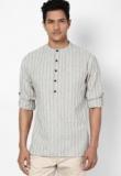 Design House Striped Grey Kurta men