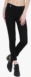 Devis Black Solid Jeggings women