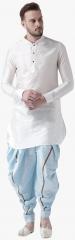 Deyann Off White Solid Kurta Pyjamas men