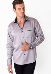 Dezignare Striped Grey Casual Shirt Men