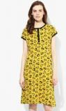 Disney By July Nightwear Mustard Yellow Printed Sleepdress Women