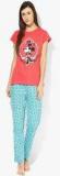 Disney By July Nightwear Pink Printed Pyjama Set women