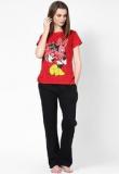 Disney By July Nightwear Red Printed Pyjama & Top Nightwear Sets Women