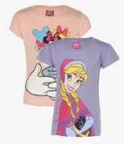 Disney Multicoloured Value Pack Of 2 Top Girls