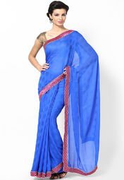 Diva Fashion Blue Printed Jaquard Sarees Women