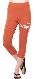 Do U Speak Green Solid Orange Capri Women