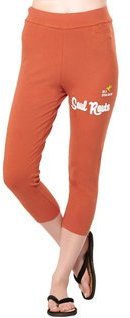 Do U Speak Green Solid Orange Capri women