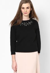 Dorothy Perkins 3D Floral Embellished Jumper Women