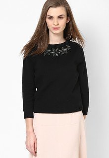 Dorothy Perkins 3D Floral Embellished Jumper women