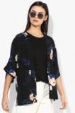 Dorothy Perkins Black & Off White Printed Open Front Shrug Women