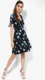 Dorothy Perkins Black Coloured Printed Skater Dress women